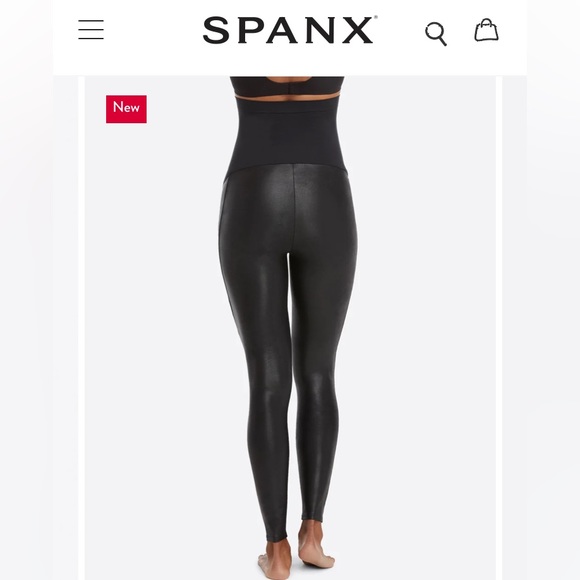 Faux Leather Maternity Leggings - Picture 5 of 6